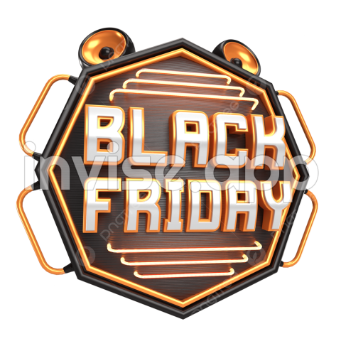 Realistic 3D Black Friday Logo, Black Friday 3D, Black Friday Clipart - Black Friday Clip Art Free