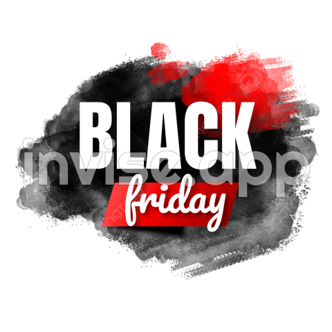 Black Friday Editable Text Banner Sale With Brush Transparent - Black Friday Clip Art Free