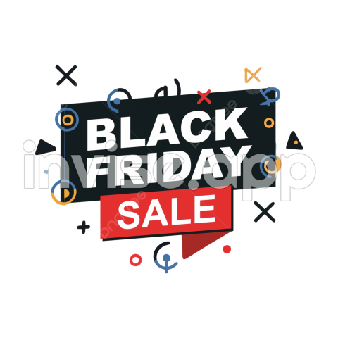 Black Friday Template - Black Friday Sale Banner Template Tag Label Vector Transparent Image