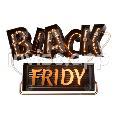 Black Fryiday - Black Friday Light Tube Title, Black Friday, Title, Lamp Tube Character