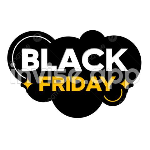 Black Fryiday - Black Friday With Clouds, Black Friday, Friday Sale, Pop Up