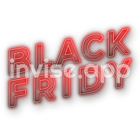 Black Fryiday - Neon Red Black Friday, Black Friday, Neon, Black And Vector With