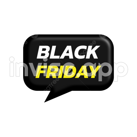 Black Friday Emoji - Black Friday With Chat Bubble, Black Friday, Promotion, Sale And