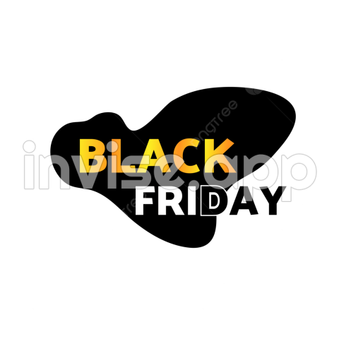 Black Friday Sale Golden And Clipart Transparent, Black Friday Bg - Black Friday Clip Art