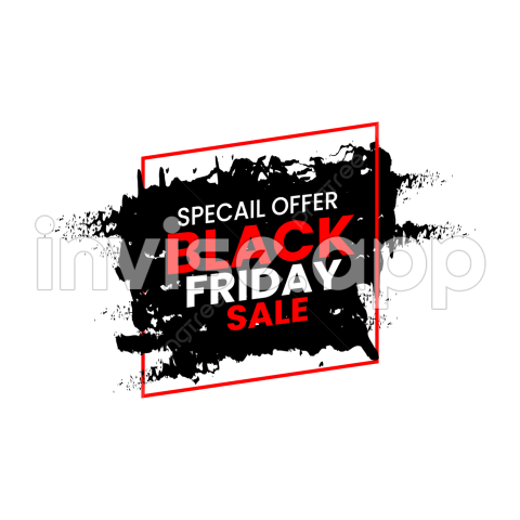 Black Friday Clip Art - Black Friday Sale Red Clipart Transparent, Black Friday, Black Friday