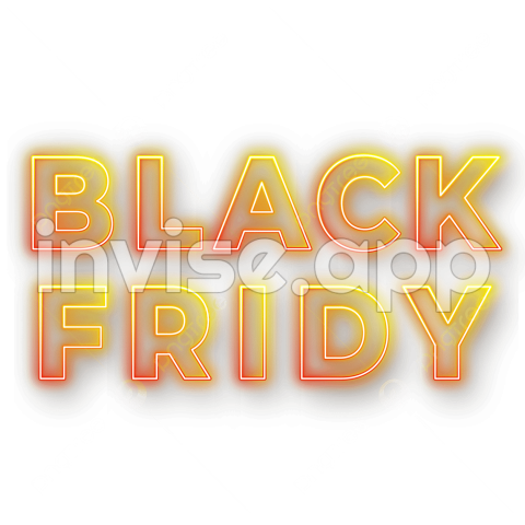 Black Friday - Neon Black Friday Transparent Design, Neon, Black Friday, Black And