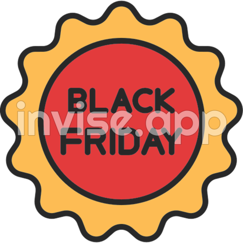 Black Friday Generic Outline Color Icon - Black Friday Icon