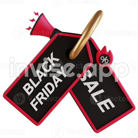 3D Black Friday Icon 14972877 - Black Friday Promotion Icon