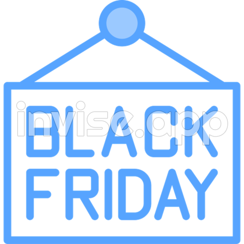 Black Friday Icon - Black Friday Generic Blue Icon