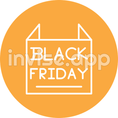 Black Friday Generic Color Fill Icon - Black Friday Stickers