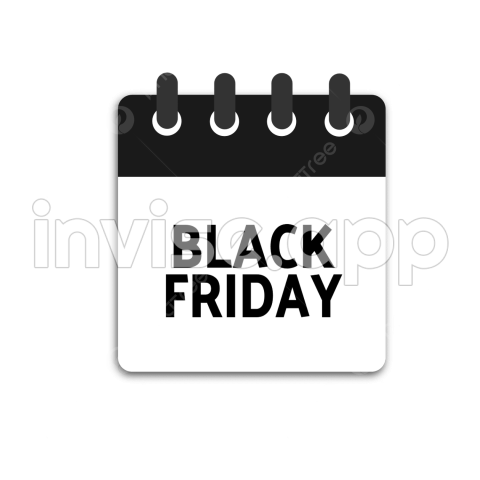 Black Friday Vector - Simple Icon Calendar Black Friday Vector, Black Friday, Icon Black