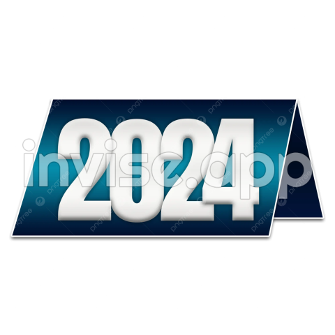 Blue Black Designs - 2024 Gradient Blue Black White, 2024, Year, Elegant Transparent