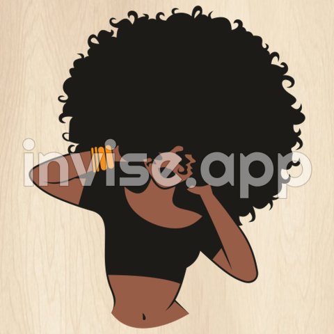 Black Lady Hair Style Svg Afro Girl Hair Style - Little Black Girl Hairstyles Short Hair