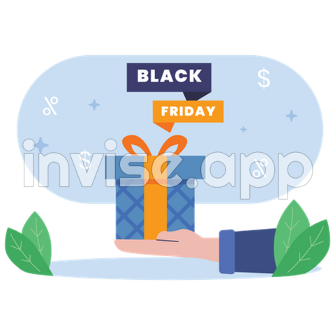 Best Boy Doing Black Friday Shopping Illustration Download In - Black Friday Images. Free