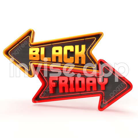 Black Friday 3D Logo For Composition, Black Friday 3D, Black Friday - Funny Black Friday Sale