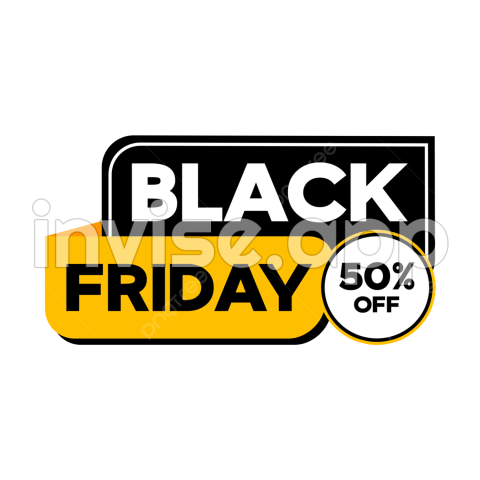 Black Friday Art Tablit - Black Friday Stickers 50 Off, Black Friday, Discount, Friday