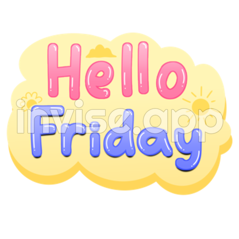 Happy Friday Text Art, Happy Friday, Text Art, Sticker Transparent - African American Art Happy Friday