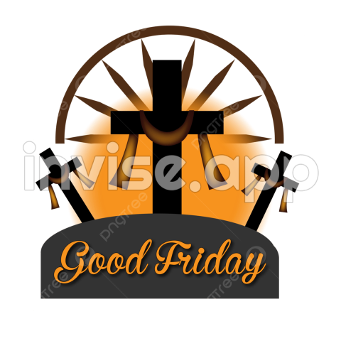 African American Religious Friday - Happy Good Friday Clipart Vector, Modern Label Asset For Good Friday