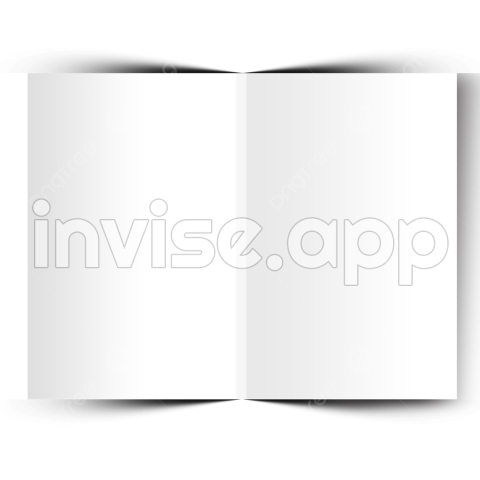 Blank Paper Shadow Book Mockup With Realistic, Trasparent Shadow Effect - Black Blank Page Image