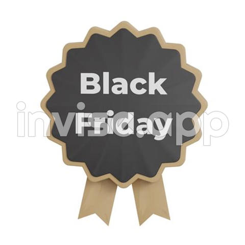 Black Friday Badge - 3D Black Friday Badge 14033740