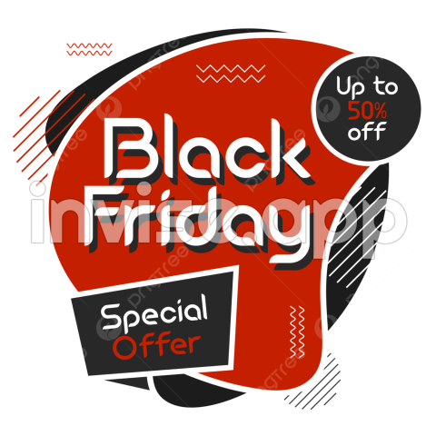 Modern Sale Black Friday Lebel Design Big Special Offer Banner, Black - Black Friday Special