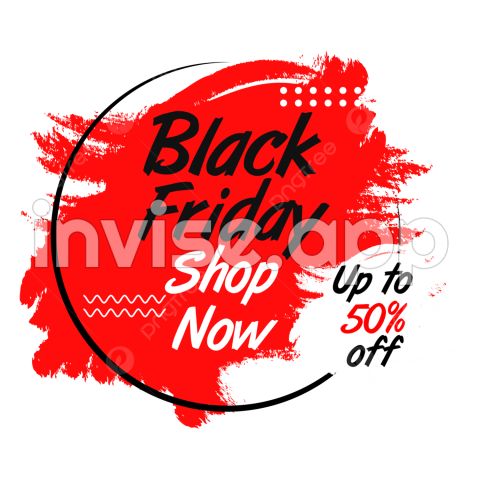 Black Friday Modern Sale Banner With Abstract Brush Stroke Special - Best Black Friday