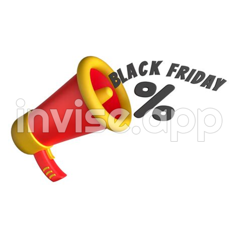 Black Friday Promotion Icon - Black Friday Promotion Icon 3D 12872338