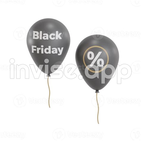 3D Black Friday Balloon 14033739 - Black Friday Balloon