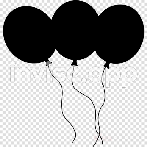 Black Balloon Clipart Black Silhouette Balloon Transparent Clip Art - Balloons Black Background