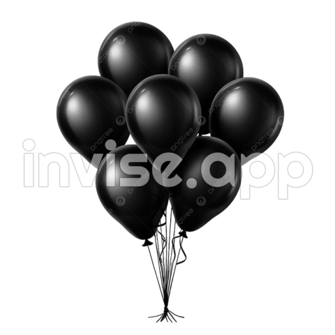 Bunch Of Black Balloons, Black Balloons, Bunch Balloons Transparent - One Black Balloon Black Background