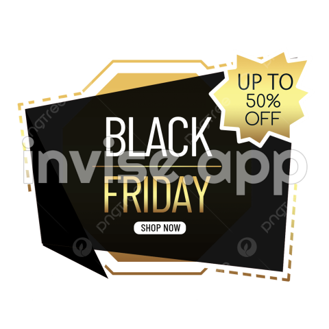 Black Friday Gold Transparent, Black Friday Black Gold Minimalist - Black Friday Hd Wallpaper