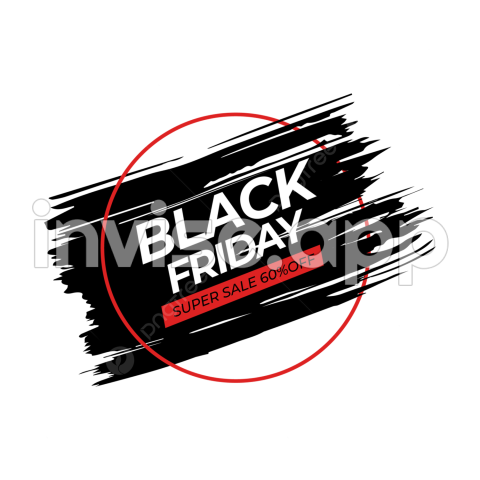 Black Friday Poster Background - Black Friday Modern Background Sale With Abstract Brush Stroke, Black