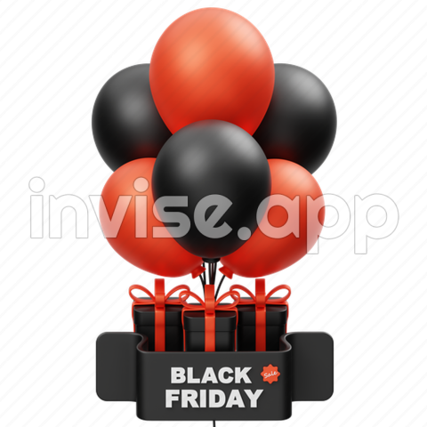 Black Friday Balloons - Balloons, Business, Black Friday, Sale, Advertising, Discount, Shopping