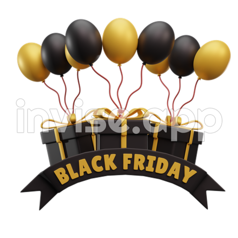 1,119 3D Ballons Black Friday Illustrations Free In , Blend, Gltf - Aesthetic Black Balloons