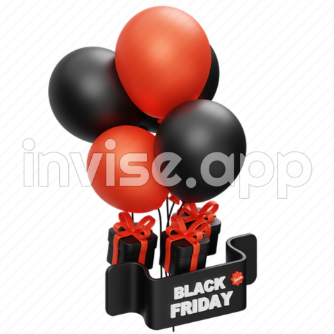 Black Friday Balloons - Balloons, Black Friday, Sale, Advertising, Business, Discount, Shopping