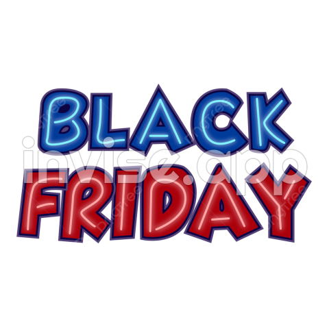 Friday Black Desgin - Black Friday Neon Text Design Letterning Handwriting, Black Friday