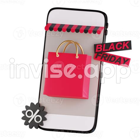 3D Black Friday Icon 14972872 - Black Friday Shape Logo