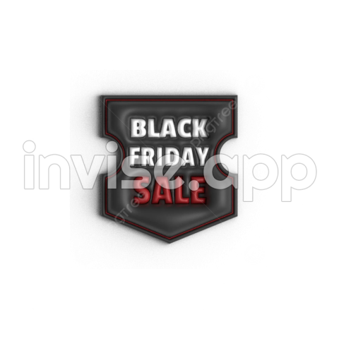 3D Black Friday Label Design Background Vector, Black Friday, Black - Black Friday Theme For Bubble Tea