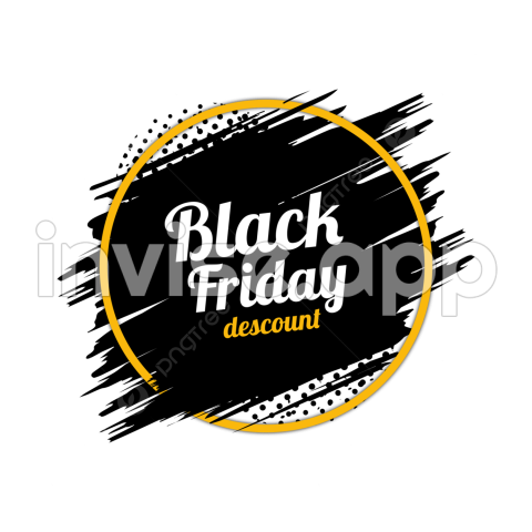 Modern Black Friday Brush Stroke, Black Black Stroke, Brush Stroke - Cartaz Black Friday