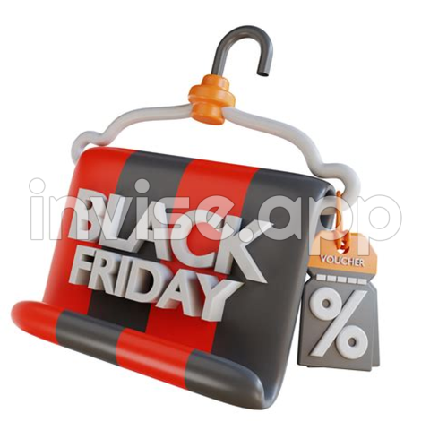 Black Friday Flyer - 3D Illustration Black Friday Flyer 13822244