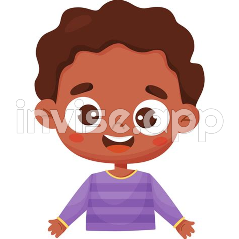 Black Boy Clip Art - Emotion Face Of Happy Black Boy 13395811