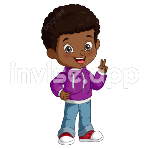 African American Boy Vector Hd Images, Cute African American Boy - Black Boy Clip Art