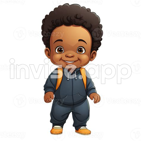 Cute Black Baby Boy Clipart Illustration Ai Generative 27238143 - Black Boy Clip Art