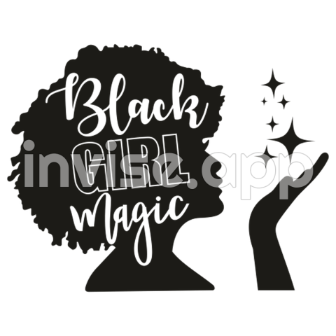 Little Black Girl Svg Black Girl Svg Cut File Download Jpg, - Black Magical Girl