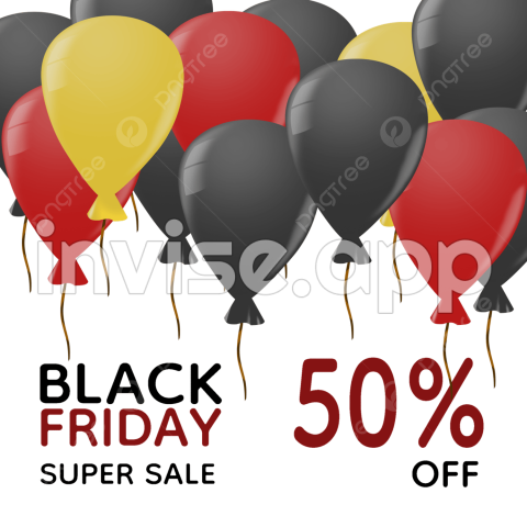 Black Friday Sale Clipart Hd , Black Friday Sale Baloon Discount - Clipart Black Friday