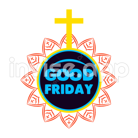 Happy Good Friday Clip Art - Happy Good Friday Clipart Images, Illustration Of A Banner For Good