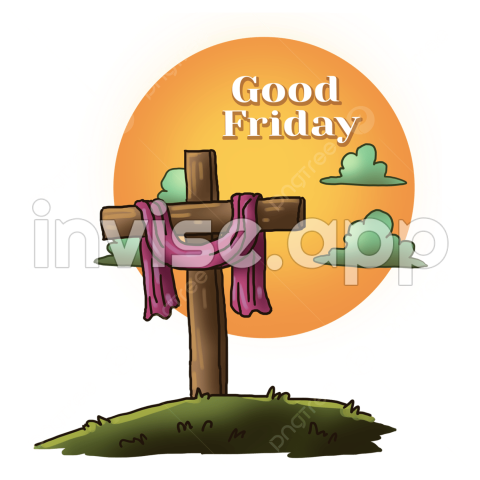 Happy Good Friday Clip Art - Happy Good Friday Clipart Vector, Good Friday Hand Drawn Illustration