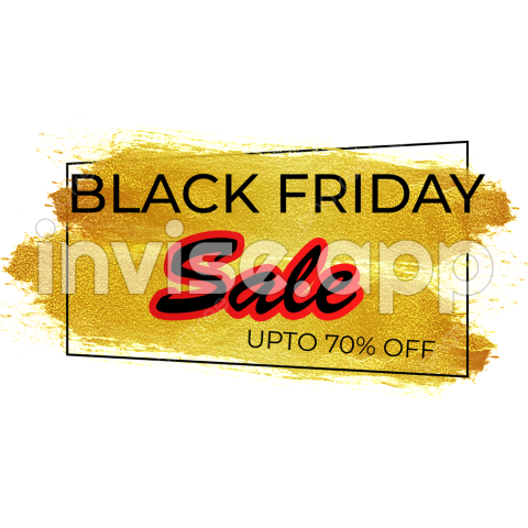 Golden Sale Offer Discount Promotion Black Friday Banner, Black Friday - Glitter Dorado