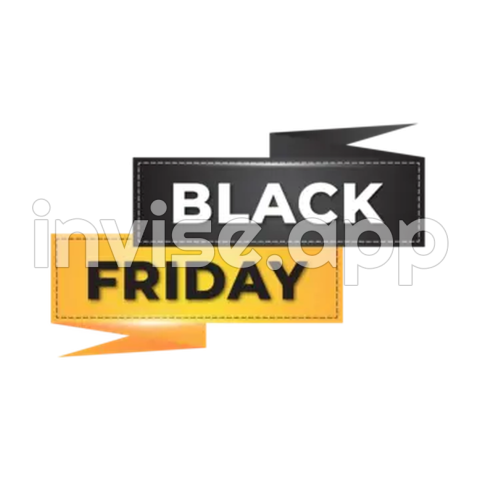 Black Friday Dourado - Black Friday Sale Yellow Label Banner Vector, Black Friday Banner