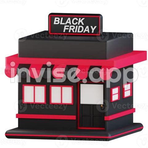 Black Friday Icon. - 3D Black Friday Icon 14972884